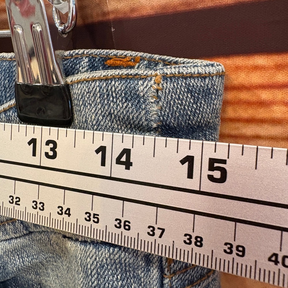 Z Cavaricci Juniors Y2K Mid Rise Straight Leg Med Wash Jeweled Jeans Sz 11 - Picture 6 of 11